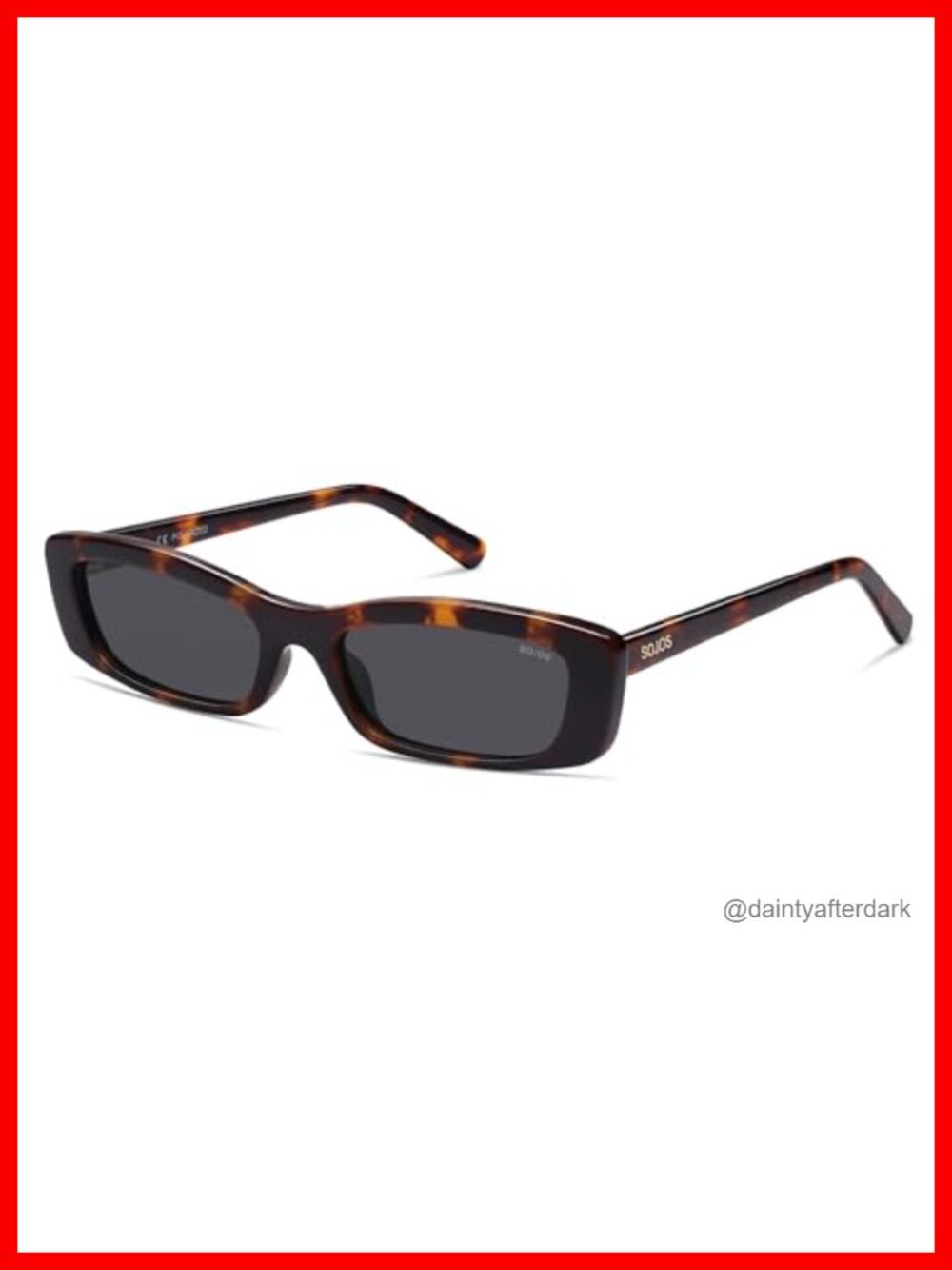 SOJOS Acetate Polarized Rectangle Sunglasses Retro 90s Flat Square